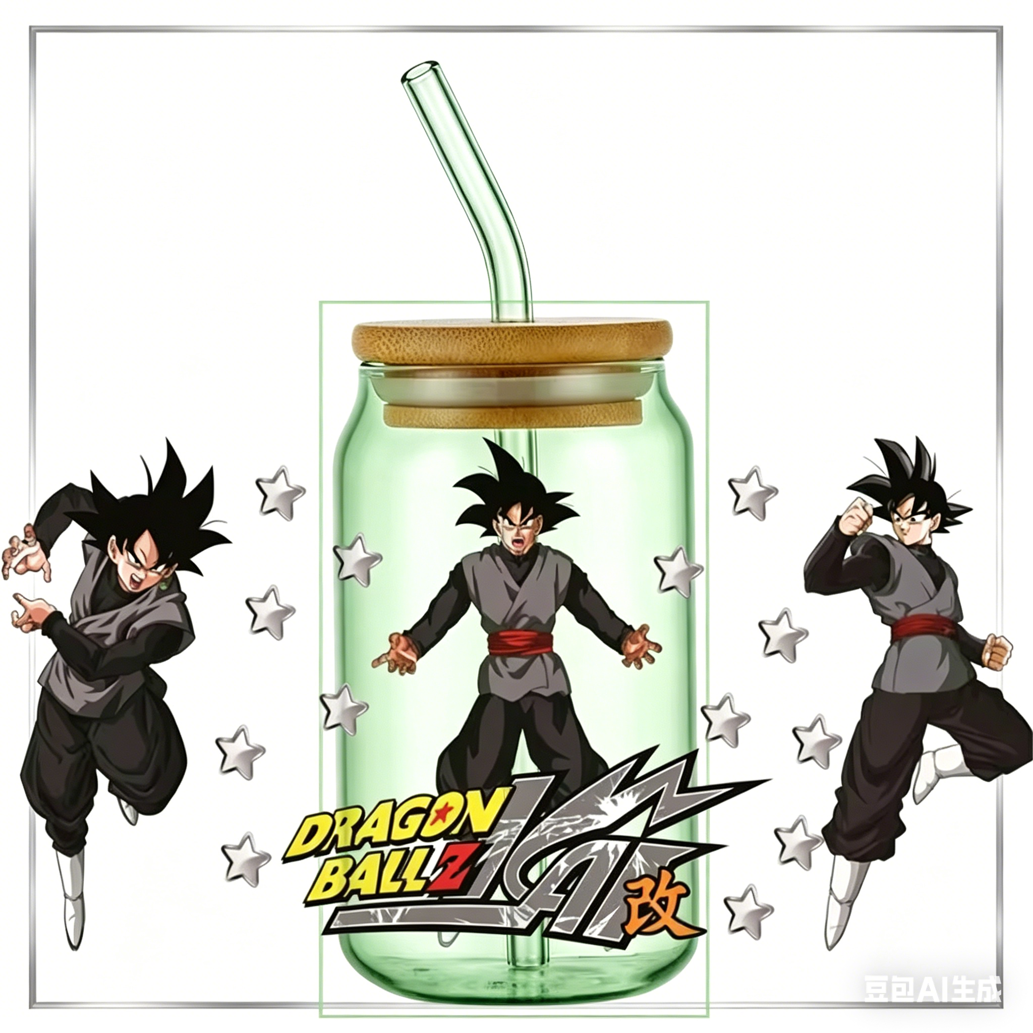 Rdta Tank Glass - dragon ball pattern 16OZ UV DTF