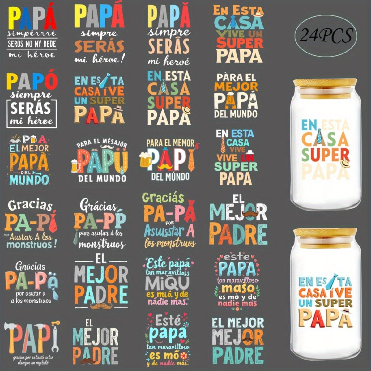 24Pcs/Set Father's Day Quotes  – Rdta Tank Glass Bewertung und Preis