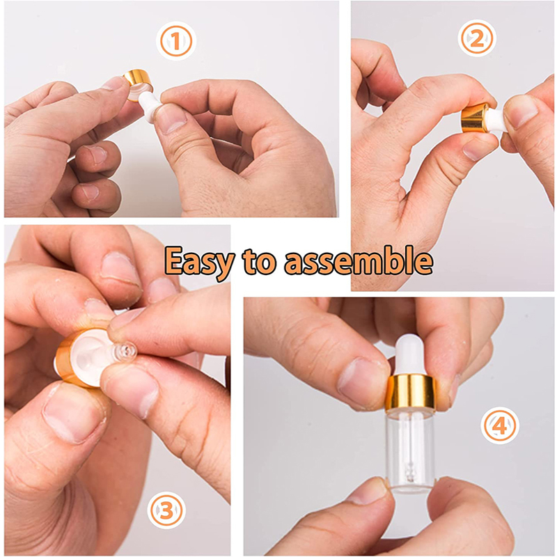 5Pcs 1ml/2ml/3ml/5ml Empty Gla – Juice Bottle Dropper Bewertung und Preis
