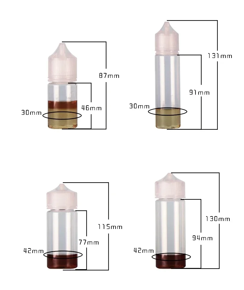 5PCS 30ml-120ml PET Clear Drop – Juice Bottle Dropper Bewertung und Preis