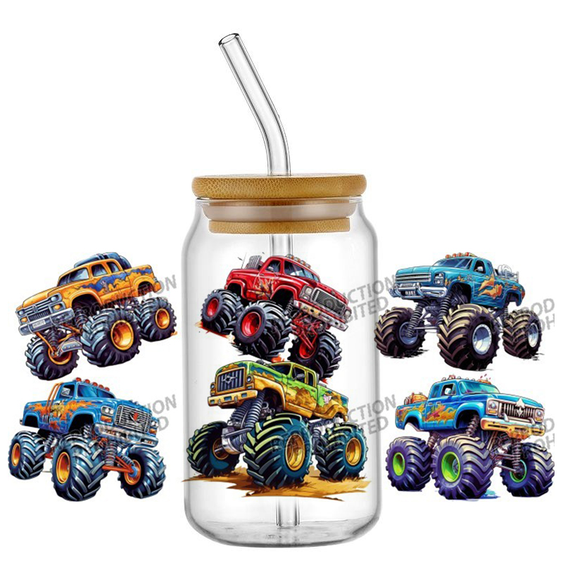 Monster Truck design UV DTF Wr – Rdta Tank Glass Bewertung und Preis