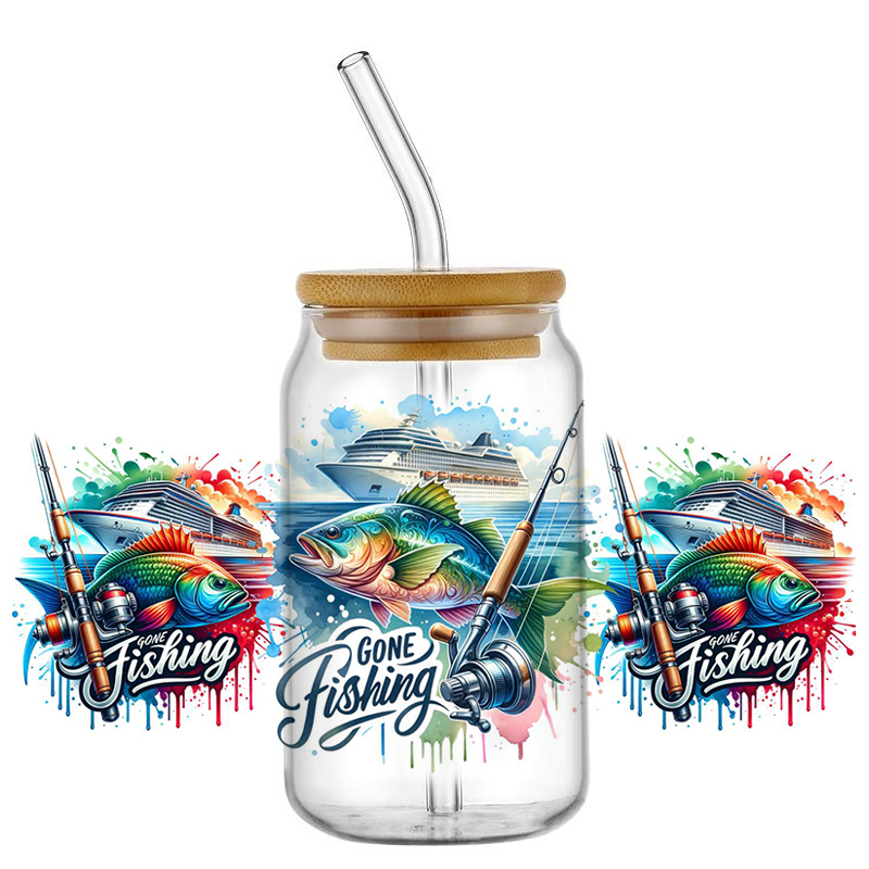 UV DTF Go Fishing Design Trans – Rdta Tank Glass Bewertung und Preis
