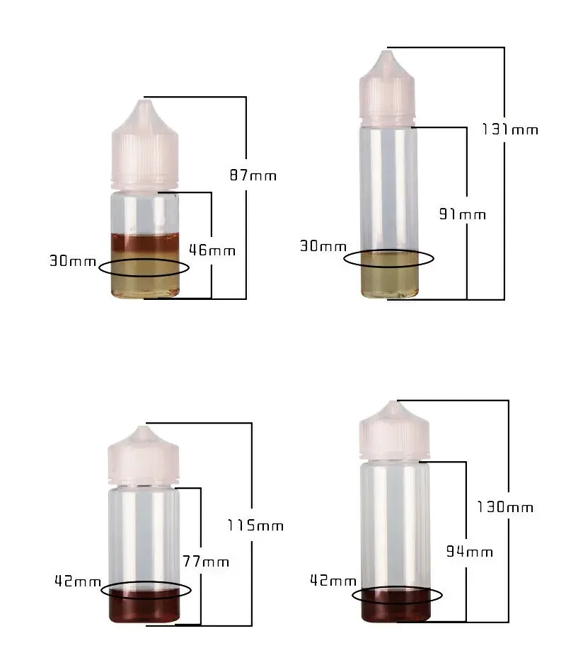 50PCS 30/60/100/120ml Empty Pl – Juice Bottle Dropper Bewertung und Preis
