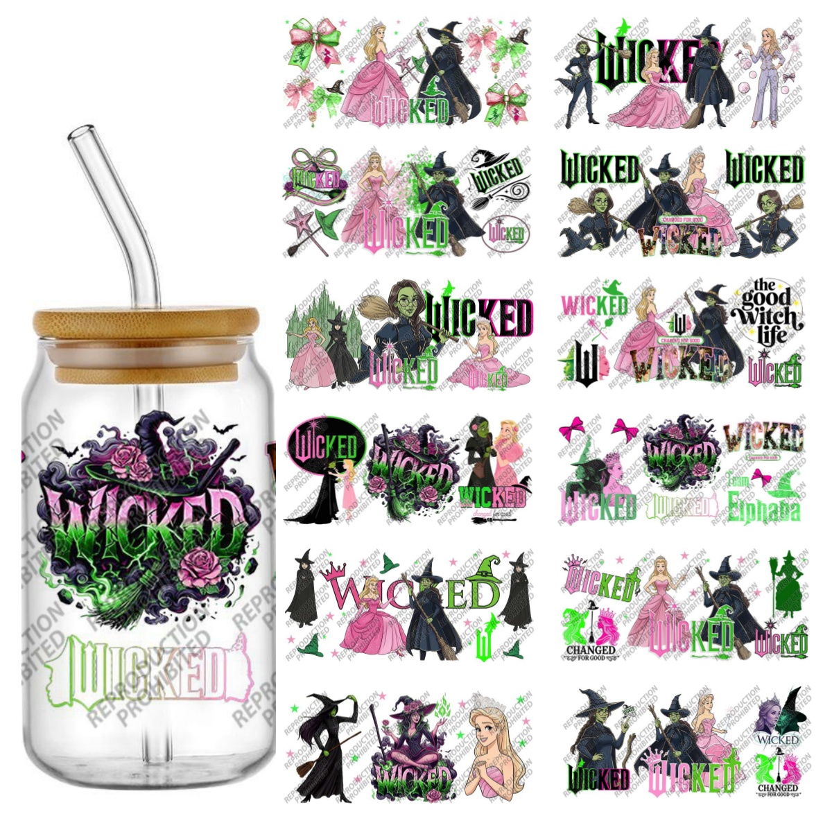 3D UV DTF Witch Bow Pattern cu – Rdta Tank Glass Bewertung und Preis
