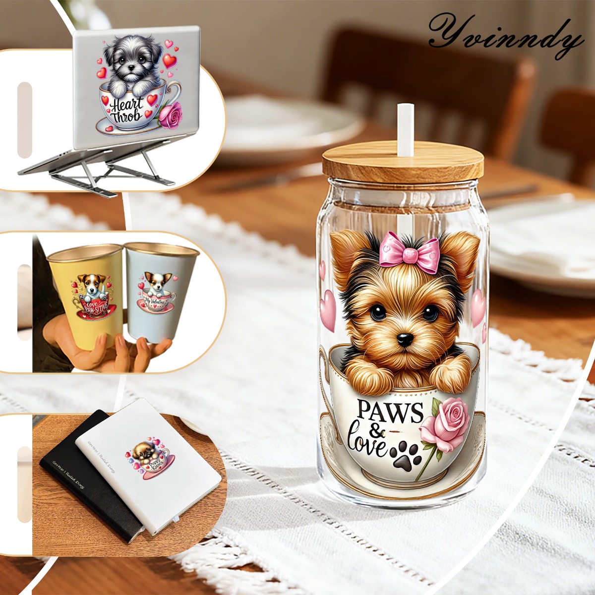 5Pcs/Set Valentines Puppy 16OZ – Rdta Tank Glass Bewertung und Preis