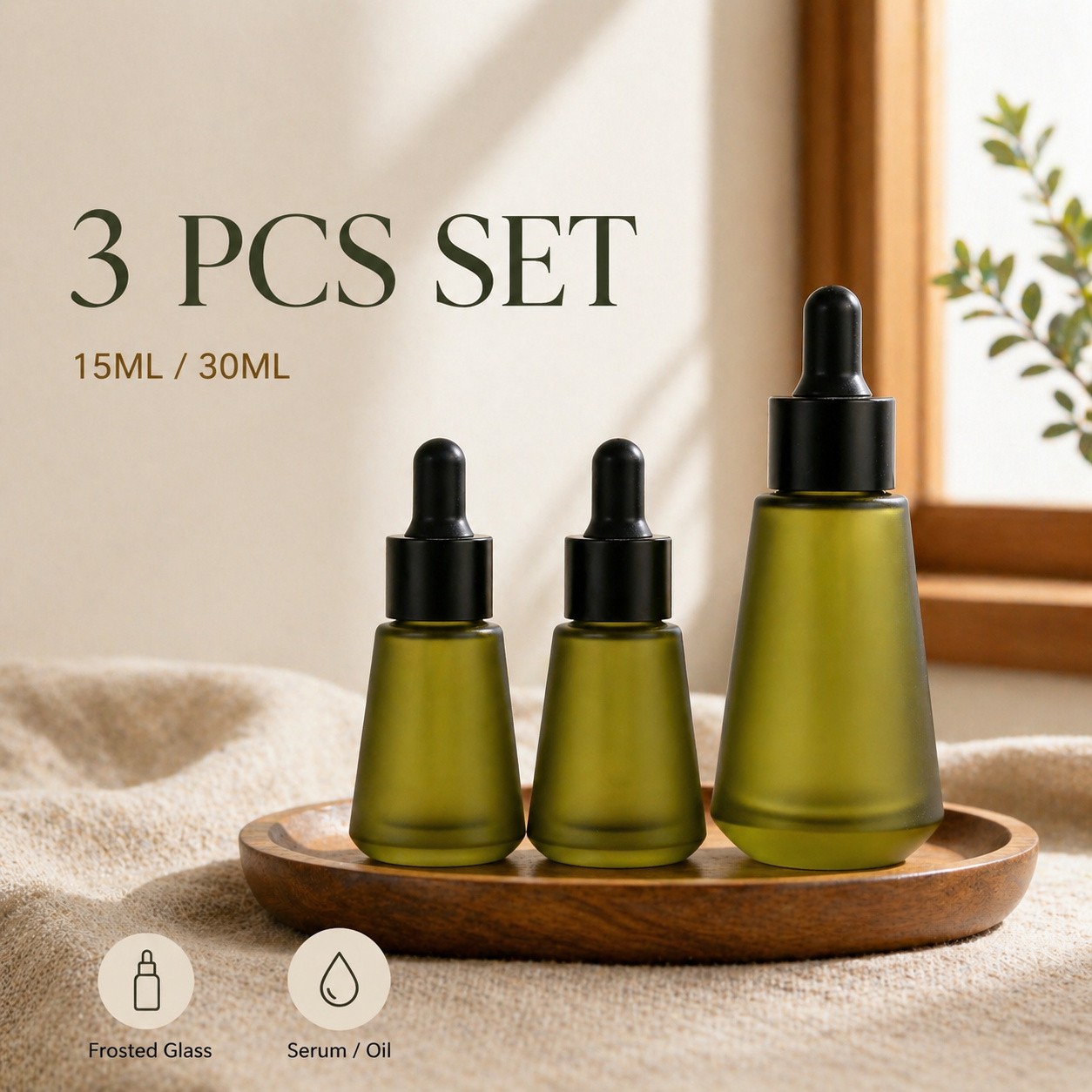 15ml 30ml Frosted Olive Green  – Juice Bottle Dropper Bewertung und Preis